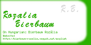 rozalia bierbaum business card